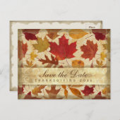 Thanksgiving Sparen de Datum in het najaar verlate Uitnodiging Briefkaart (Voorkant / Achterkant)