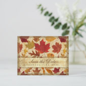 Thanksgiving Sparen de Datum in het najaar verlate Uitnodiging Briefkaart (Staand voorkant)