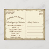 Thanksgiving sparen het Briefkaart van de Datum (Achterkant)