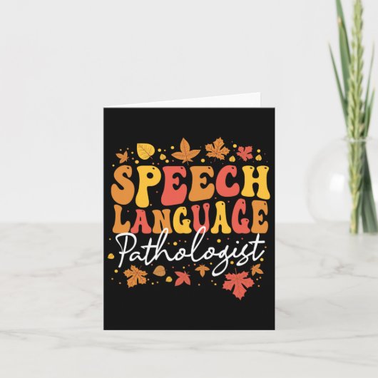 Thanksgiving Speech Therapy Herfst Speech Language Kaart (Voorkant)