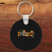 Thanksgiving Speech Therapy Thankful Slp Turkey Sp Sleutelhanger (Voorkant)