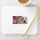 Thanksgiving Speelgoed Poodle puppy adresetiketten Etiket (Insitu)