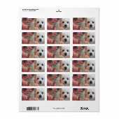 Thanksgiving Speelgoed Poodle puppy adresetiketten Etiket (Full Sheet)