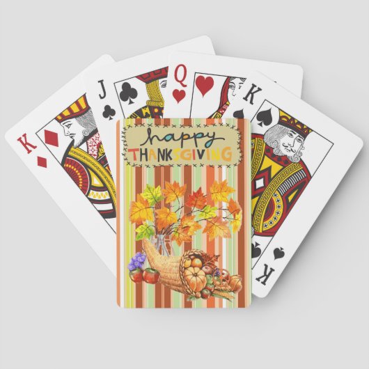 Thanksgiving Speelkaarten Deck (Achterkant)