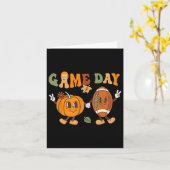 Thanksgiving Spel Dag Pompoen Football Halloween F Kaart (Gele Bloem)