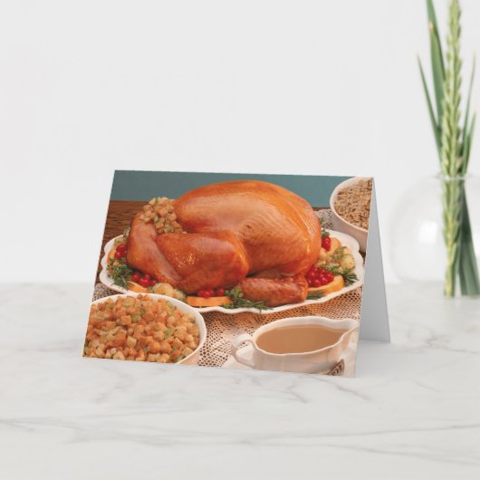 Thanksgiving spread feestdagen kaart (Voorkant)