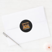 Thanksgiving Squad Leopard Drie Herfst Tigers Wear Ronde Sticker (Envelop)