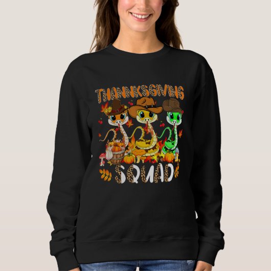 Thanksgiving Squad Leopard Three Fall Snakes Weari Trui (Voorkant)