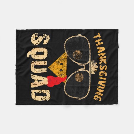 Thanksgiving Squad Turkey Day Fall Matching Women  Fleece Deken (Voorkant (Horizontaal))