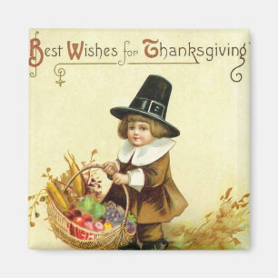 Thanksgiving Square Magnet