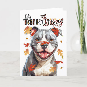 Thanksgiving Staffordshire Dog Laten we het over T Feestdagen Kaart