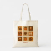 Thanksgiving Stamp Collage Gepersonaliseerd Tote Bag (Achterkant)