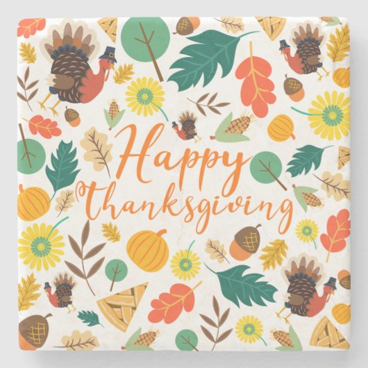 Thanksgiving Stenen Onderzetter (Voorkant)