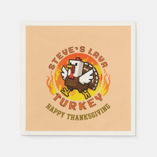 Thanksgiving Steve's Lava Turkey Plate Servet