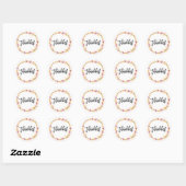 Thanksgiving Sticker, november bruiloft gunsten Ronde Sticker (Vel)