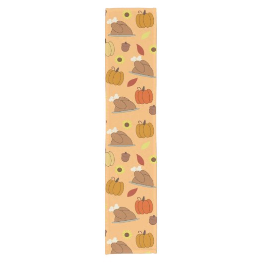 Thanksgiving Sticker Pattern Korte Tafelloper (Voorkant)