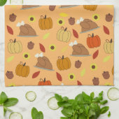 Thanksgiving Sticker Pattern Theedoek (Gevouwen)