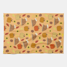 Thanksgiving Sticker Pattern Theedoek