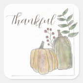 Thanksgiving Sticker | Vierkant | Dankbaar (Voorkant)