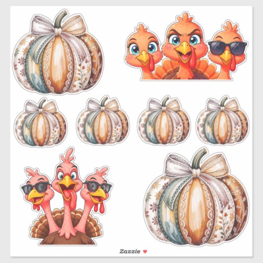 Thanksgiving stickerblad sticker (Vel)
