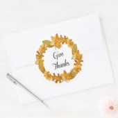 Thanksgiving Stickers/Geef Bedankt Ronde Sticker (Envelop)