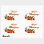 Thanksgiving Stickers/pompoenen Ovale Sticker (Vel)