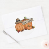 Thanksgiving Stickers/pompoenen Ronde Sticker (Envelop)