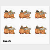 Thanksgiving Stickers/pompoenen Ronde Sticker (Vel)