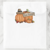 Thanksgiving Stickers/pompoenen Ronde Sticker (Tas)