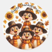Thanksgiving stickers with turkeys (Voorkant)