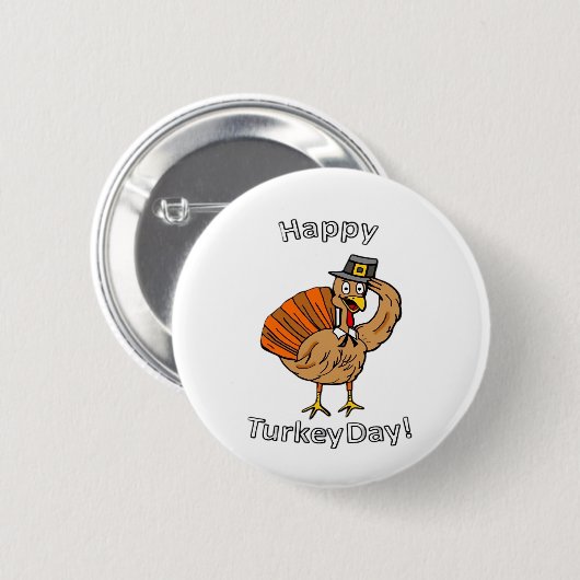 Thanksgiving (stijl 2) Classic T-shirt Ronde Button 5,7 Cm (Voorkant /achterkant)