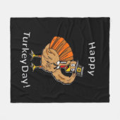 Thanksgiving (Stijl 2) Oversized T-shirt Fleece Deken (Voorkant (Horizontaal))