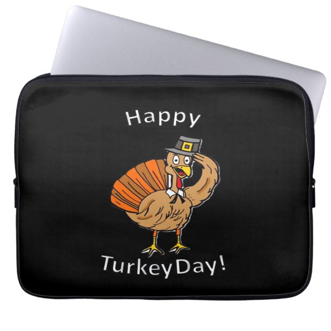 Thanksgiving (Stijl 2) Oversized T-shirt Laptop Sleeve (Voorkant)