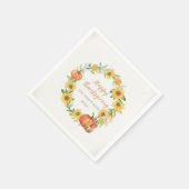 Thanksgiving Sunflowers and pumpkins Servet (Hoek)