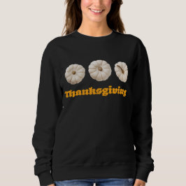 Thanksgiving Sweatshirt met Witte Pompoenen
