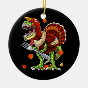Thanksgiving T Rex Dinosaur Funny Turkey Costume Keramisch Ornament