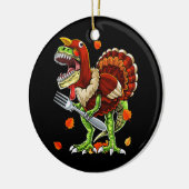 Thanksgiving T Rex Dinosaur Funny Turkey Costume Keramisch Ornament (Links)