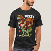 Thanksgiving T Rex Dinosaur Turkije Costume Kinder T-shirt (Voorkant)