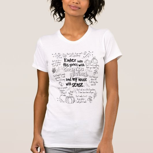Thanksgiving T-shirt ("Don'ts") (Voorkant)