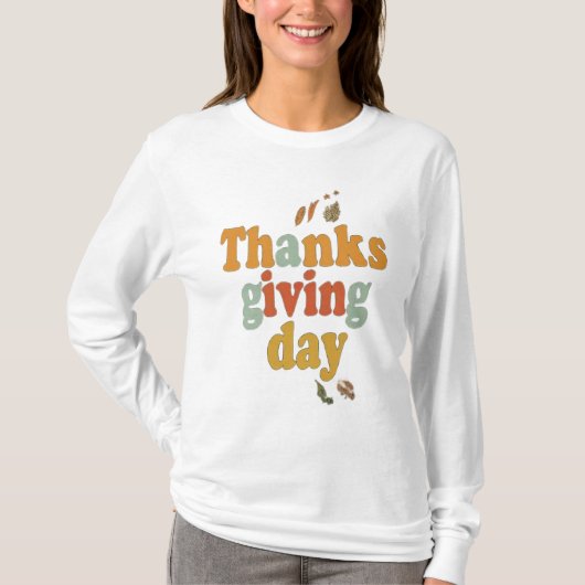  Thanksgiving T-shirt met lange mouwen (Voorkant)