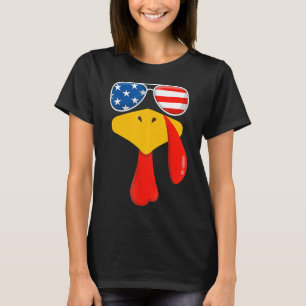 Thanksgiving T-shirt Turkse vlag Amerikaanse vlag