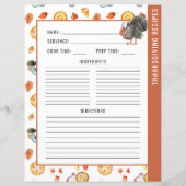 Thanksgiving Taart | 2-zijdige receptenbindermap (Achterkant)