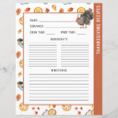 Thanksgiving Taart | 2-zijdige receptenbindermap (Voorkant)