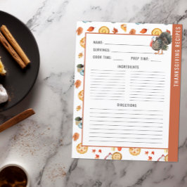 Thanksgiving Taart | 2-zijdige receptenbindermap