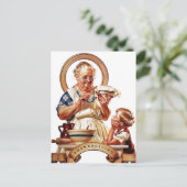 Thanksgiving taart maken feestdagenkaart (Staand voorkant)