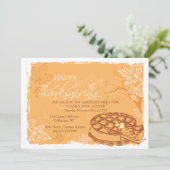 Thanksgiving Taart Uitnodiging (Staand voorkant)