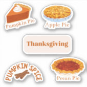 Thanksgiving taarten sticker pack (Voorkant)