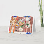 Thanksgiving tabel feestdagen kaart (Voorkant)