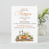 Thanksgiving tabel instelling verzamelen Kaart (Staand voorkant)