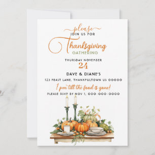 Thanksgiving tabel instelling verzamelen Kaart